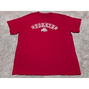 Ohio State Buckeyes T-Shirt L Red OSU Athletic Dept Graphic Tee Short Slv